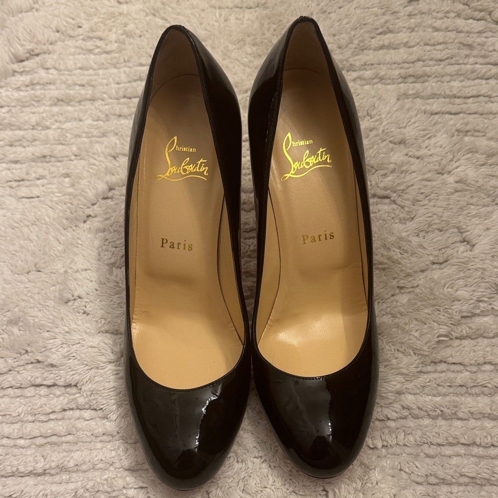 Christian Louboutin Classic Black Patent Leather Heels